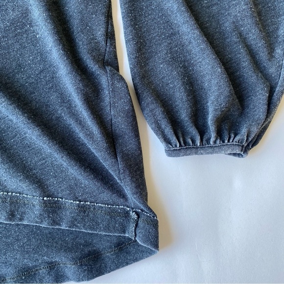 Free People We The Free Washed Black Acadia Henley Top Oversized Size Small - Picture 4 of 12